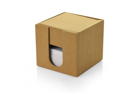 Kostka - eko pojemnik na długopisy z karteczkami i długopisem