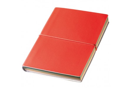 Notes z kolorowymi kartkami i gumką