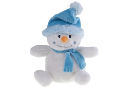 Bałwanek w błękitnej czapce